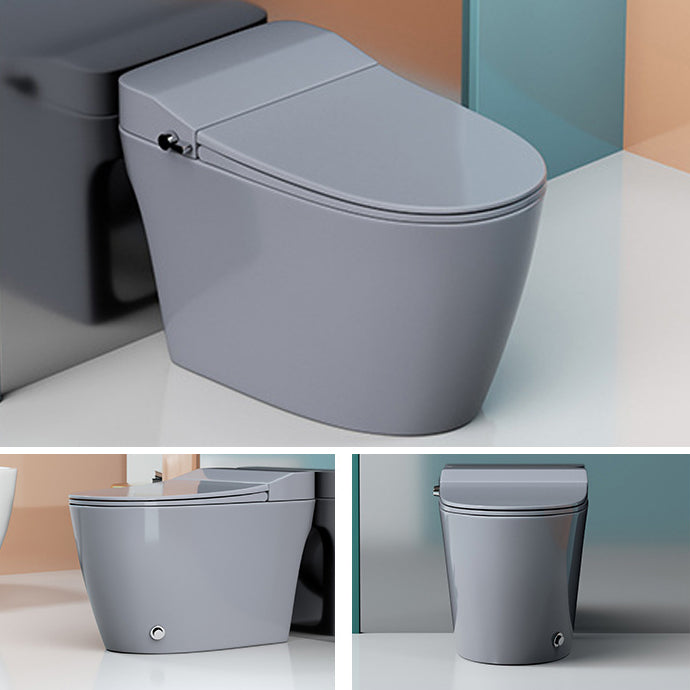 Modern Siphon Jet Toilet Concealed Tank Flush Toilet with Toilet Seat Grey Clearhalo 'Bathroom Remodel & Bathroom Fixtures' 'Home Improvement' 'home_improvement' 'home_improvement_toilets' 'Toilets & Bidets' 'Toilets' 6229226