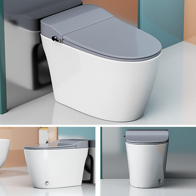 Modern Siphon Jet Toilet Concealed Tank Flush Toilet with Toilet Seat Gray/ White Clearhalo 'Bathroom Remodel & Bathroom Fixtures' 'Home Improvement' 'home_improvement' 'home_improvement_toilets' 'Toilets & Bidets' 'Toilets' 6229230
