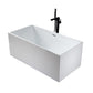 Flat bottom Acrylic Bathtub Soaking White Internal Drain Tub Clearhalo 'Bathroom Remodel & Bathroom Fixtures' 'Bathtubs' 'Home Improvement' 'home_improvement' 'home_improvement_bathtubs' 'Showers & Bathtubs' 6237336