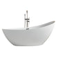 Modern Single Slipper Bathtub Acrylic with Center-Front Drain Tub Clearhalo 'Bathroom Remodel & Bathroom Fixtures' 'Bathtubs' 'Home Improvement' 'home_improvement' 'home_improvement_bathtubs' 'Showers & Bathtubs' 6237423