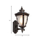 Farmhouse Urn Sconce Light Fixture 1-Head Tanslucent Glass Wall Mounted Lamp in Black Clearhalo 'Wall Lamps & Sconces' 'Wall Lights' Lighting' 623812