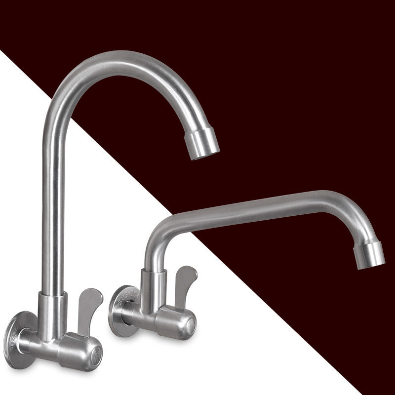 Modern Faucets 1-Handle and 1-Hole Single Level Stainless Steel Bar Faucet Clearhalo 'Home Improvement' 'home_improvement' 'home_improvement_kitchen_faucets' 'Kitchen Faucets' 'Kitchen Remodel & Kitchen Fixtures' 'Kitchen Sinks & Faucet Components' 'kitchen_faucets' 6238997
