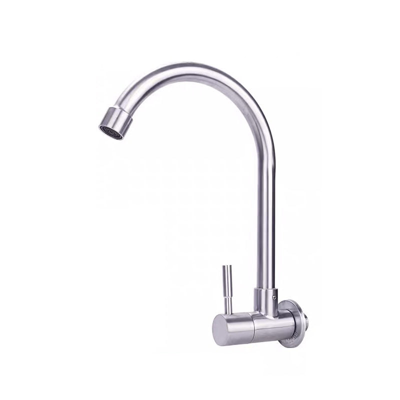 Modern Faucets 1-Handle and 1-Hole Single Level Stainless Steel Bar Faucet 10.4" Clearhalo 'Home Improvement' 'home_improvement' 'home_improvement_kitchen_faucets' 'Kitchen Faucets' 'Kitchen Remodel & Kitchen Fixtures' 'Kitchen Sinks & Faucet Components' 'kitchen_faucets' 6238999