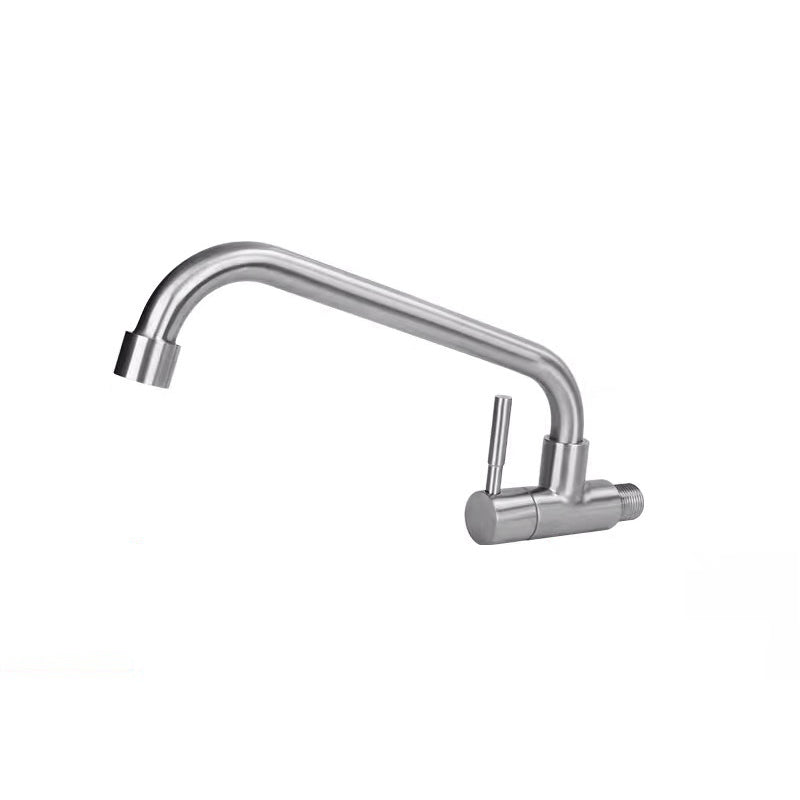 Modern Faucets 1-Handle and 1-Hole Single Level Stainless Steel Bar Faucet 5.7" Clearhalo 'Home Improvement' 'home_improvement' 'home_improvement_kitchen_faucets' 'Kitchen Faucets' 'Kitchen Remodel & Kitchen Fixtures' 'Kitchen Sinks & Faucet Components' 'kitchen_faucets' 6239003