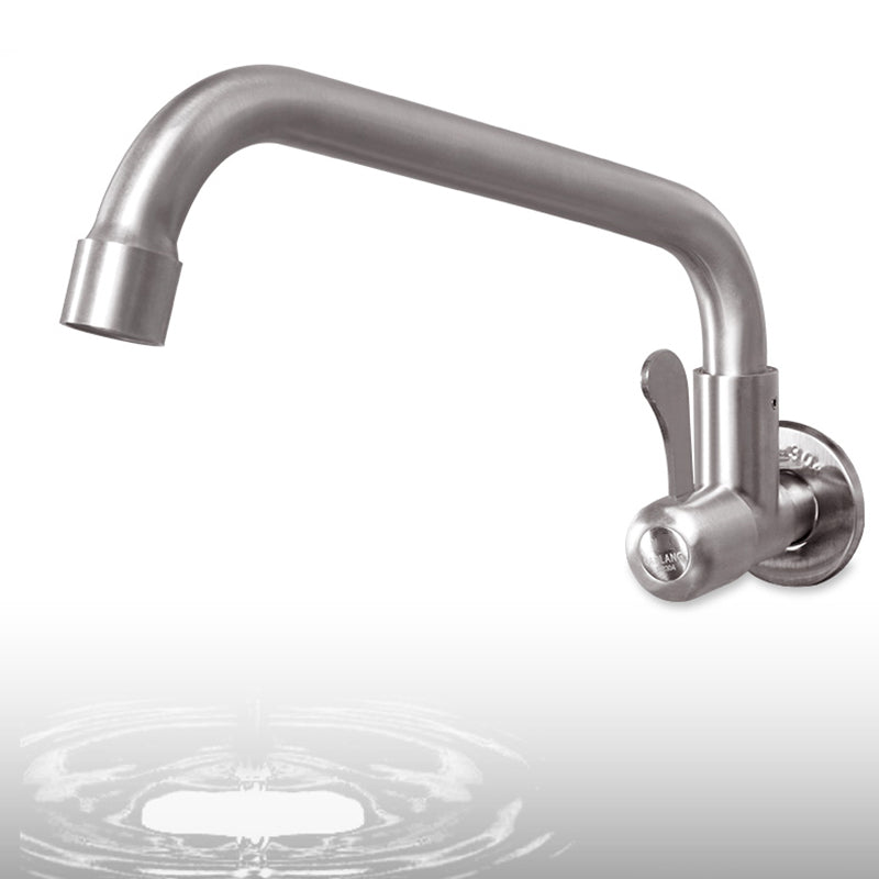 Modern Faucets 1-Handle and 1-Hole Single Level Stainless Steel Bar Faucet Clearhalo 'Home Improvement' 'home_improvement' 'home_improvement_kitchen_faucets' 'Kitchen Faucets' 'Kitchen Remodel & Kitchen Fixtures' 'Kitchen Sinks & Faucet Components' 'kitchen_faucets' 6239012