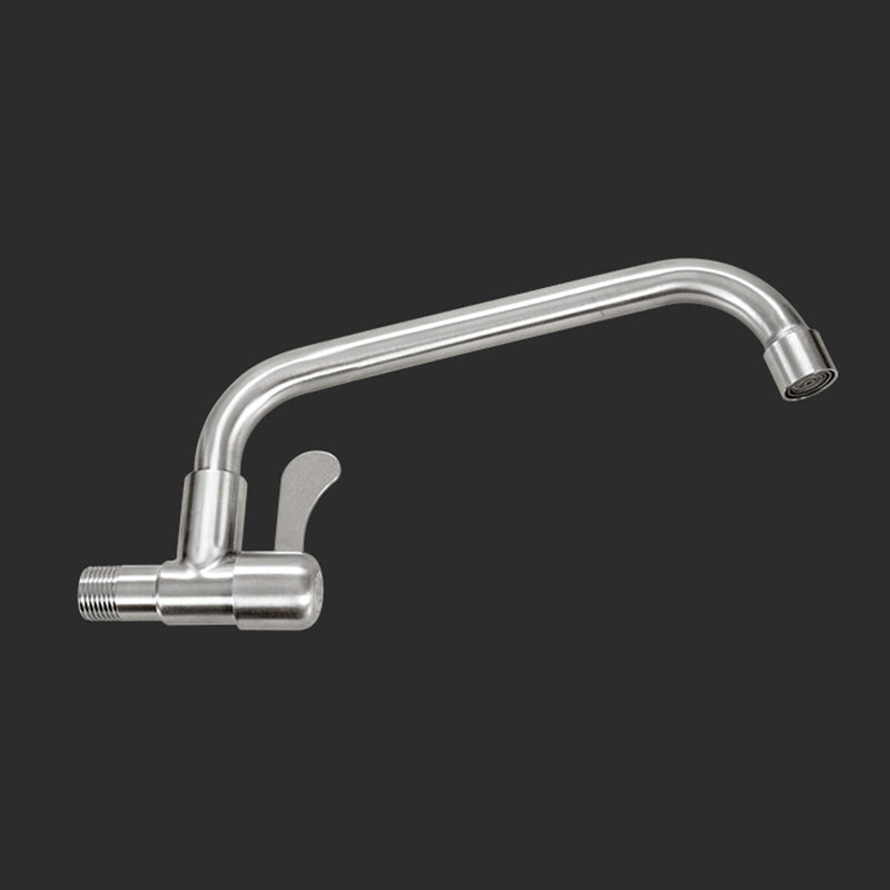 Modern Faucets 1-Handle and 1-Hole Single Level Stainless Steel Bar Faucet Clearhalo 'Home Improvement' 'home_improvement' 'home_improvement_kitchen_faucets' 'Kitchen Faucets' 'Kitchen Remodel & Kitchen Fixtures' 'Kitchen Sinks & Faucet Components' 'kitchen_faucets' 6239015