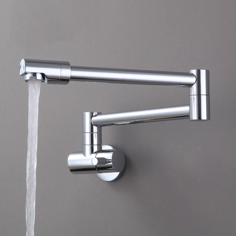 Modern Faucet 1-Handle and 1-Hole Single Level Low Pot Filler Kitchen Faucet Silver Clearhalo 'Home Improvement' 'home_improvement' 'home_improvement_kitchen_faucets' 'Kitchen Faucets' 'Kitchen Remodel & Kitchen Fixtures' 'Kitchen Sinks & Faucet Components' 'kitchen_faucets' 6239023