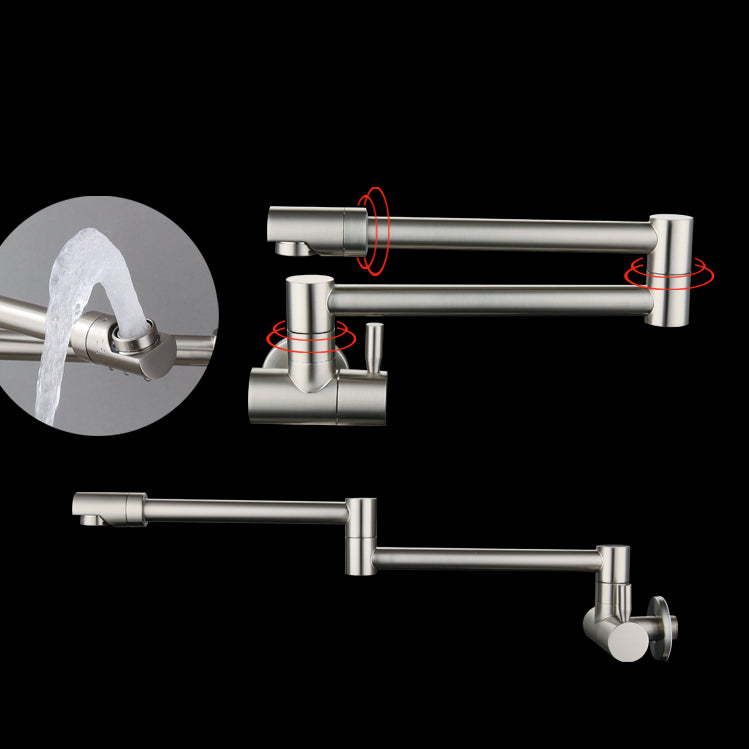 Modern Faucet 1-Handle and 1-Hole Single Level Low Pot Filler Kitchen Faucet Clearhalo 'Home Improvement' 'home_improvement' 'home_improvement_kitchen_faucets' 'Kitchen Faucets' 'Kitchen Remodel & Kitchen Fixtures' 'Kitchen Sinks & Faucet Components' 'kitchen_faucets' 6239040