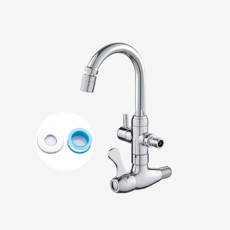 Modern Faucets 2-Handle and 1-Hole Copper Wall Mounted Pot Filler Faucet 9.8" Clearhalo 'Home Improvement' 'home_improvement' 'home_improvement_kitchen_faucets' 'Kitchen Faucets' 'Kitchen Remodel & Kitchen Fixtures' 'Kitchen Sinks & Faucet Components' 'kitchen_faucets' 6239046