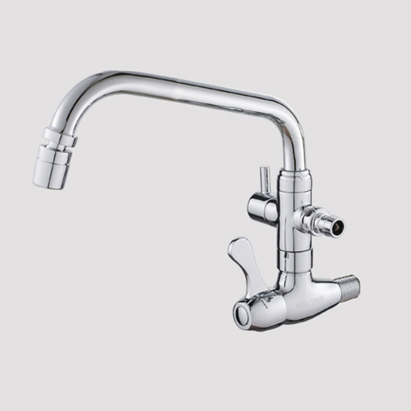 Modern Faucets 2-Handle and 1-Hole Copper Wall Mounted Pot Filler Faucet Clearhalo 'Home Improvement' 'home_improvement' 'home_improvement_kitchen_faucets' 'Kitchen Faucets' 'Kitchen Remodel & Kitchen Fixtures' 'Kitchen Sinks & Faucet Components' 'kitchen_faucets' 6239049