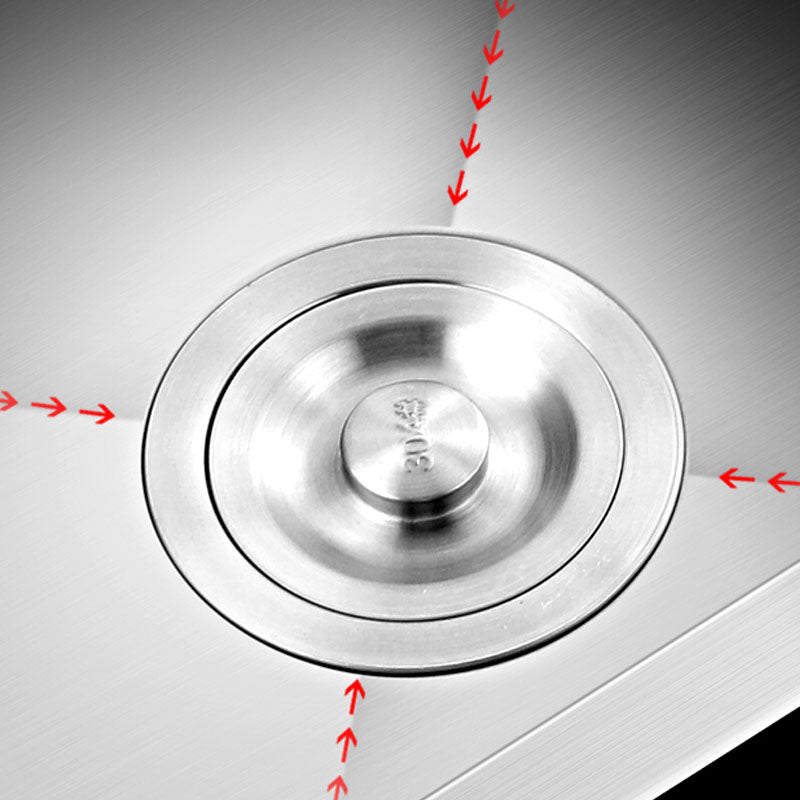 Classic Kitchen Sink Stainless Steel Friction Resistant Kitchen Sink with Drain Assembly Clearhalo 'Home Improvement' 'home_improvement' 'home_improvement_kitchen_sinks' 'Kitchen Remodel & Kitchen Fixtures' 'Kitchen Sinks & Faucet Components' 'Kitchen Sinks' 'kitchen_sinks' 6239159