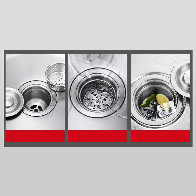 Classic Kitchen Sink Stainless Steel Friction Resistant Kitchen Sink with Drain Assembly Clearhalo 'Home Improvement' 'home_improvement' 'home_improvement_kitchen_sinks' 'Kitchen Remodel & Kitchen Fixtures' 'Kitchen Sinks & Faucet Components' 'Kitchen Sinks' 'kitchen_sinks' 6239161