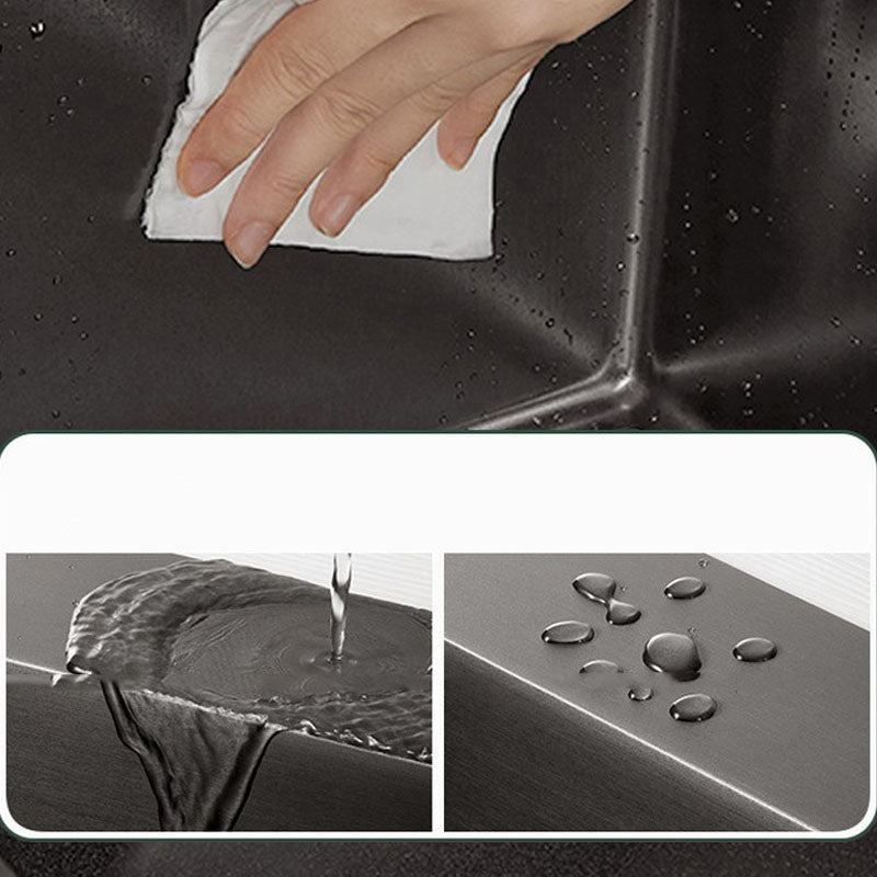 Modern Workstation Stainless Steel with Basket Strainer and Faucet Kitchen Sink Clearhalo 'Home Improvement' 'home_improvement' 'home_improvement_kitchen_sinks' 'Kitchen Remodel & Kitchen Fixtures' 'Kitchen Sinks & Faucet Components' 'Kitchen Sinks' 'kitchen_sinks' 6239195