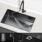 Classic Style Kitchen Sink Stainless Steel Corrosion Resistant Kitchen Sink Sink with Faucet Pull Out Faucet Clearhalo 'Home Improvement' 'home_improvement' 'home_improvement_kitchen_sinks' 'Kitchen Remodel & Kitchen Fixtures' 'Kitchen Sinks & Faucet Components' 'Kitchen Sinks' 'kitchen_sinks' 6239220
