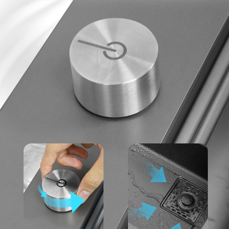 Contemporary Kitchen Sink Stainless Steel Friction Resistant Kitchen Sink with Faucet Clearhalo 'Home Improvement' 'home_improvement' 'home_improvement_kitchen_sinks' 'Kitchen Remodel & Kitchen Fixtures' 'Kitchen Sinks & Faucet Components' 'Kitchen Sinks' 'kitchen_sinks' 6239250