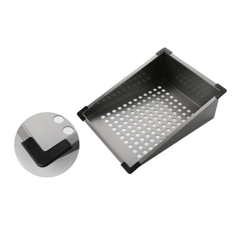 Contemporary Kitchen Sink Stainless Steel Friction Resistant Kitchen Sink with Faucet Clearhalo 'Home Improvement' 'home_improvement' 'home_improvement_kitchen_sinks' 'Kitchen Remodel & Kitchen Fixtures' 'Kitchen Sinks & Faucet Components' 'Kitchen Sinks' 'kitchen_sinks' 6239259