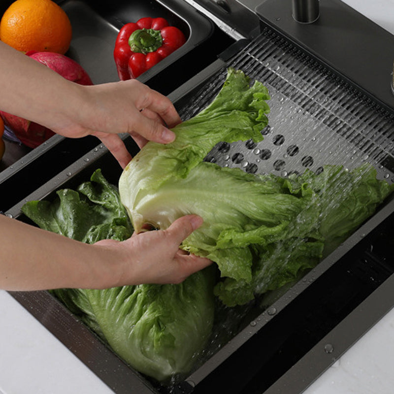 Contemporary Kitchen Sink Stainless Steel Friction Resistant Kitchen Sink with Faucet Clearhalo 'Home Improvement' 'home_improvement' 'home_improvement_kitchen_sinks' 'Kitchen Remodel & Kitchen Fixtures' 'Kitchen Sinks & Faucet Components' 'Kitchen Sinks' 'kitchen_sinks' 6239260