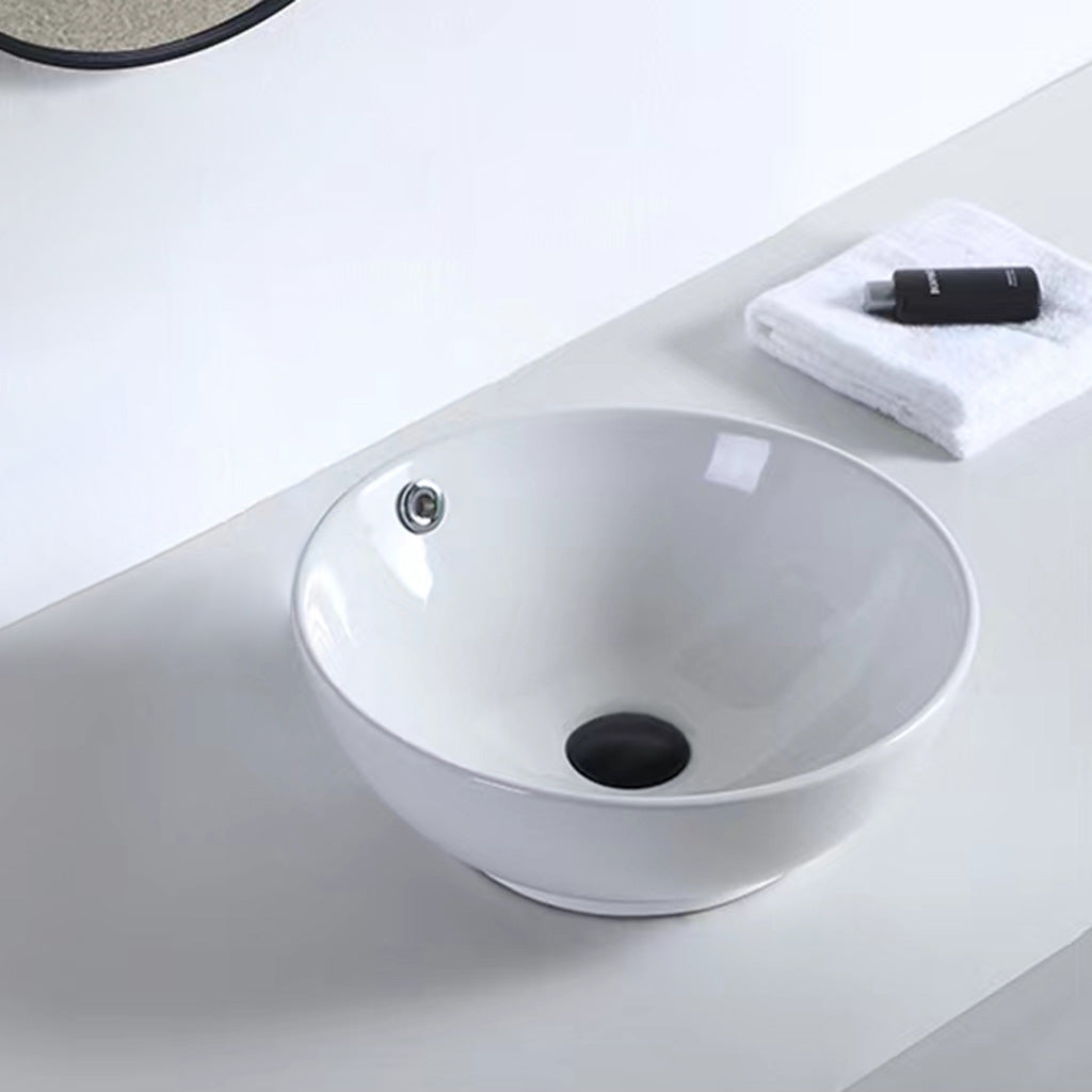 Contemporary Bathroom Sink Porcelain Pop-Up Drain Rectangular Vessel Clearhalo 'Bathroom Remodel & Bathroom Fixtures' 'Bathroom Sinks & Faucet Components' 'Bathroom Sinks' 'bathroom_sink' 'Home Improvement' 'home_improvement' 'home_improvement_bathroom_sink' 6241308