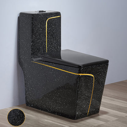 Floor Mount Flush Toilet Traditional One-Piece Toilet with Slow Close Seat 13"L x 27"W x 30"H Gold Clearhalo 'Bathroom Remodel & Bathroom Fixtures' 'Home Improvement' 'home_improvement' 'home_improvement_toilets' 'Toilets & Bidets' 'Toilets' 6242219