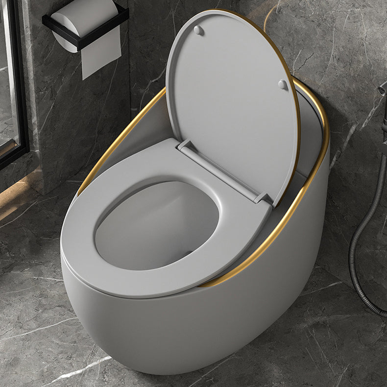 Modern Siphon Jet Toilet Bowl Round Flush Toilet with Seat for Bathroom Clearhalo 'Bathroom Remodel & Bathroom Fixtures' 'Home Improvement' 'home_improvement' 'home_improvement_toilets' 'Toilets & Bidets' 'Toilets' 6242249