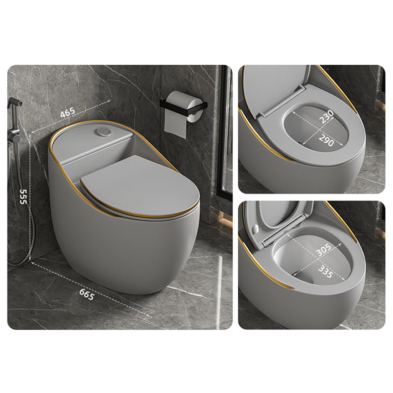 Modern Siphon Jet Toilet Bowl Round Flush Toilet with Seat for Bathroom Clearhalo 'Bathroom Remodel & Bathroom Fixtures' 'Home Improvement' 'home_improvement' 'home_improvement_toilets' 'Toilets & Bidets' 'Toilets' 6242261