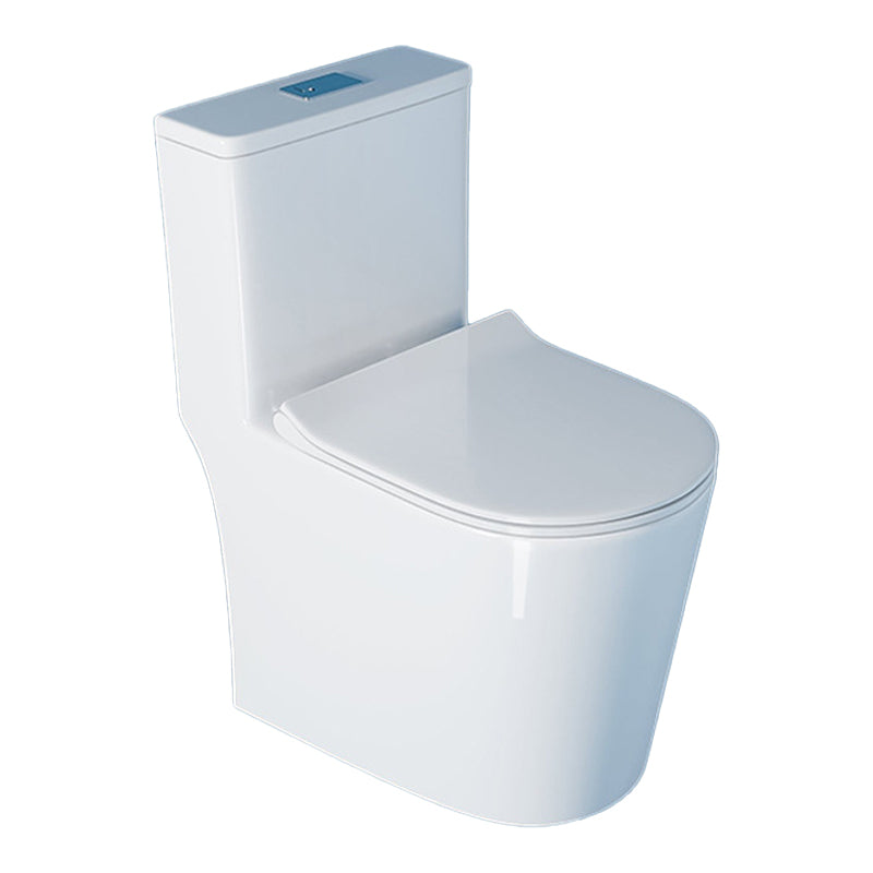 Contemporary One Piece Toilet Floor Mounted White Toilet Bowl for Washroom 14"L x 22"W x 28"H Clearhalo 'Bathroom Remodel & Bathroom Fixtures' 'Home Improvement' 'home_improvement' 'home_improvement_toilets' 'Toilets & Bidets' 'Toilets' 6242317