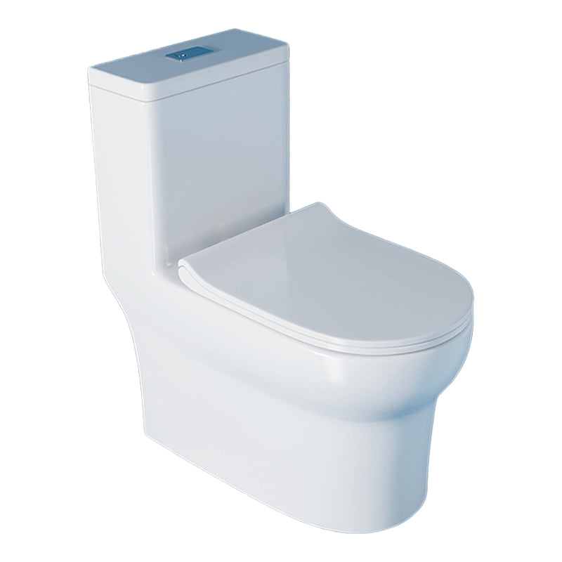 Contemporary One Piece Toilet Floor Mounted White Toilet Bowl for Washroom 15"L x 27"W x 31"H Clearhalo 'Bathroom Remodel & Bathroom Fixtures' 'Home Improvement' 'home_improvement' 'home_improvement_toilets' 'Toilets & Bidets' 'Toilets' 6242318