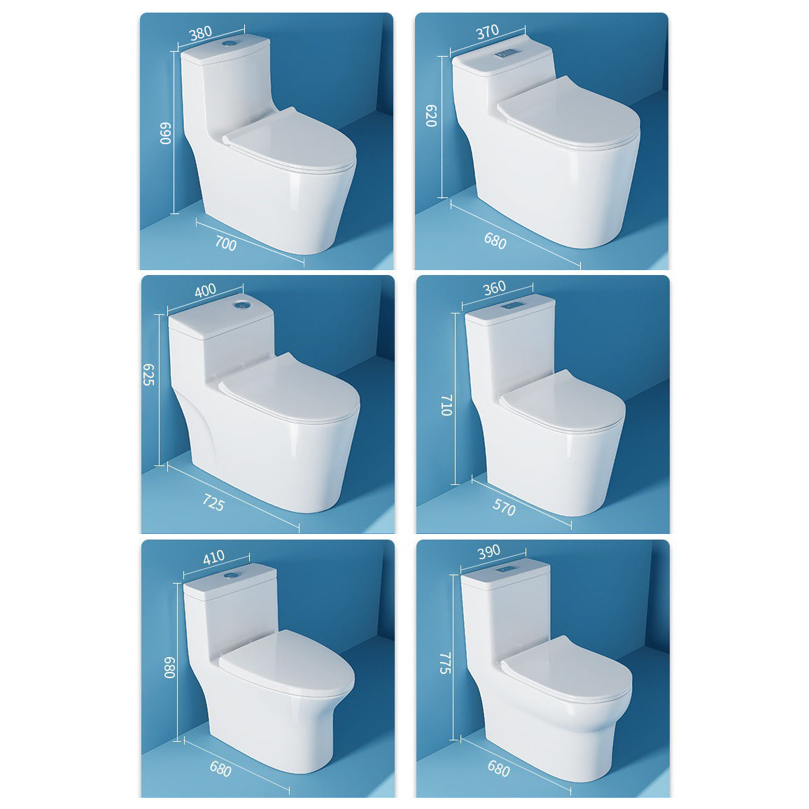 Contemporary One Piece Toilet Floor Mounted White Toilet Bowl for Washroom Clearhalo 'Bathroom Remodel & Bathroom Fixtures' 'Home Improvement' 'home_improvement' 'home_improvement_toilets' 'Toilets & Bidets' 'Toilets' 6242319