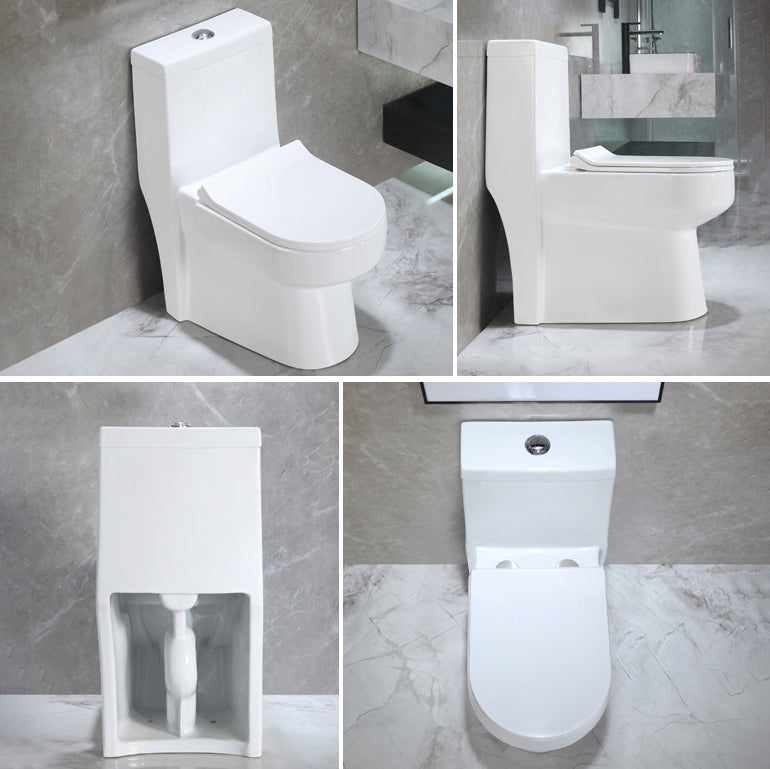 Modern Siphon Jet Toilet Floor Mount Urine Toilet with Toilet Seat Clearhalo 'Bathroom Remodel & Bathroom Fixtures' 'Home Improvement' 'home_improvement' 'home_improvement_toilets' 'Toilets & Bidets' 'Toilets' 6242375