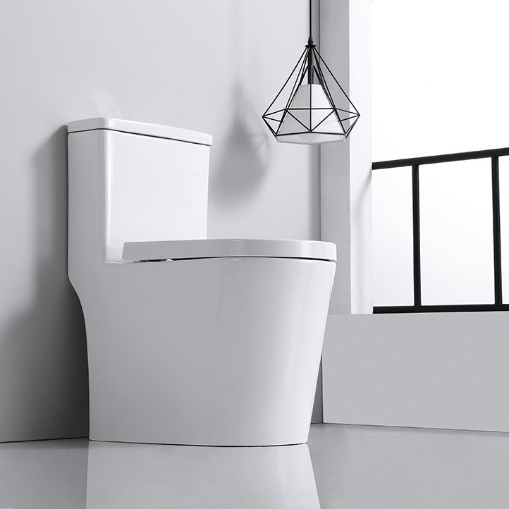 Modern Siphon Jet Toilet Floor Mount Urine Toilet with Toilet Seat Clearhalo 'Bathroom Remodel & Bathroom Fixtures' 'Home Improvement' 'home_improvement' 'home_improvement_toilets' 'Toilets & Bidets' 'Toilets' 6242376