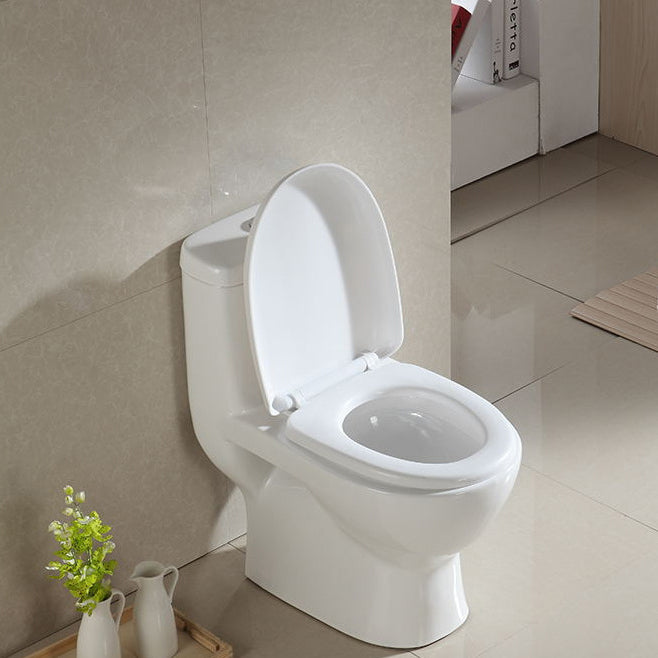Modern Siphon Jet Toilet Floor Mount Urine Toilet with Toilet Seat Clearhalo 'Bathroom Remodel & Bathroom Fixtures' 'Home Improvement' 'home_improvement' 'home_improvement_toilets' 'Toilets & Bidets' 'Toilets' 6242381