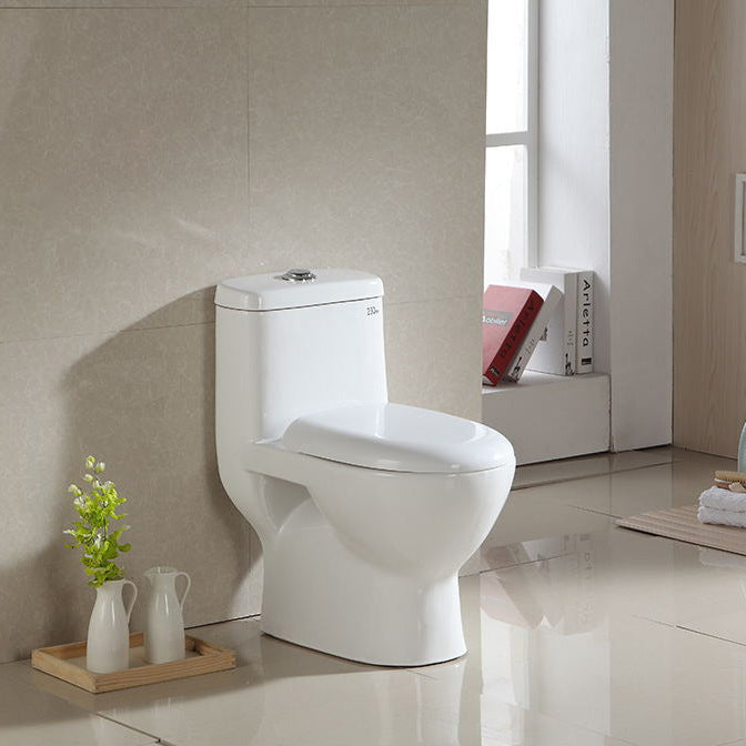 Modern Siphon Jet Toilet Floor Mount Urine Toilet with Toilet Seat Clearhalo 'Bathroom Remodel & Bathroom Fixtures' 'Home Improvement' 'home_improvement' 'home_improvement_toilets' 'Toilets & Bidets' 'Toilets' 6242383