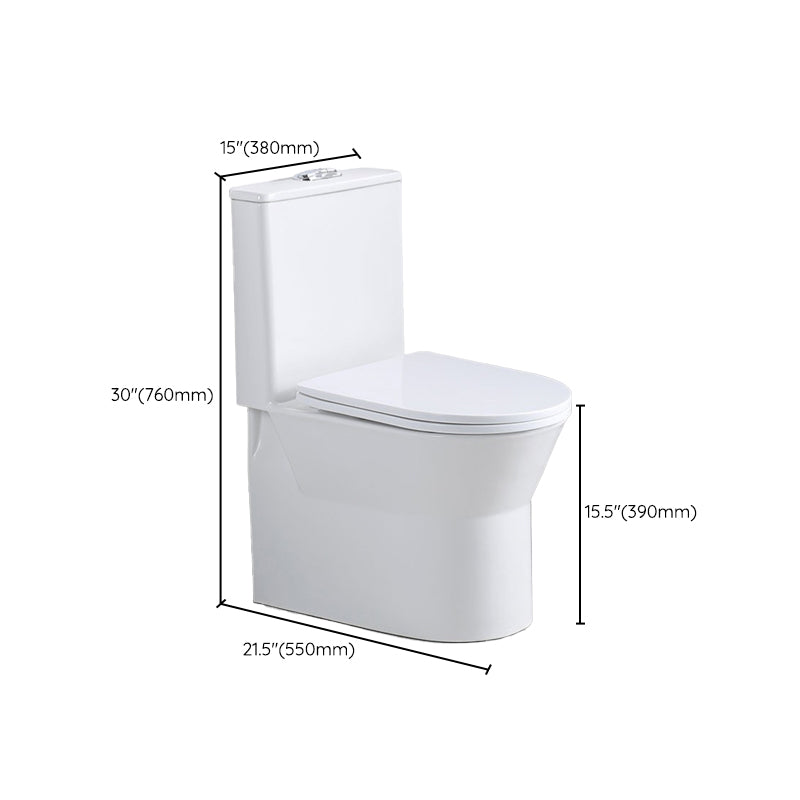 Modern Siphon Jet Toilet Floor Mount Urine Toilet with Toilet Seat Clearhalo 'Bathroom Remodel & Bathroom Fixtures' 'Home Improvement' 'home_improvement' 'home_improvement_toilets' 'Toilets & Bidets' 'Toilets' 6242384