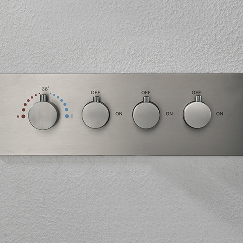 Ceiling Mounted Square Metal Shower Faucet Massage Shower System Clearhalo 'Bathroom Remodel & Bathroom Fixtures' 'Home Improvement' 'home_improvement' 'home_improvement_shower_faucets' 'Shower Faucets & Systems' 'shower_faucets' 'Showers & Bathtubs Plumbing' 'Showers & Bathtubs' 6246161