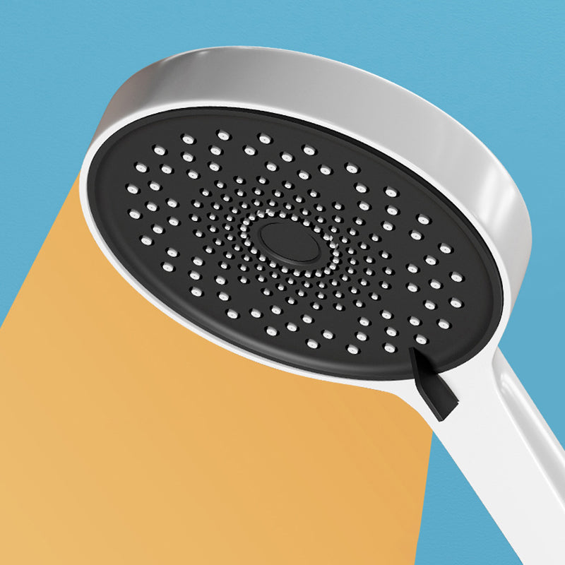 White Round Metal Shower Faucet Valve Included Shower Head Shower on Wall Clearhalo 'Bathroom Remodel & Bathroom Fixtures' 'Home Improvement' 'home_improvement' 'home_improvement_shower_faucets' 'Shower Faucets & Systems' 'shower_faucets' 'Showers & Bathtubs Plumbing' 'Showers & Bathtubs' 6246274