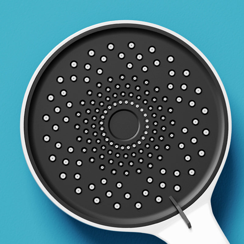 White Round Metal Shower Faucet Valve Included Shower Head Shower on Wall Clearhalo 'Bathroom Remodel & Bathroom Fixtures' 'Home Improvement' 'home_improvement' 'home_improvement_shower_faucets' 'Shower Faucets & Systems' 'shower_faucets' 'Showers & Bathtubs Plumbing' 'Showers & Bathtubs' 6246276