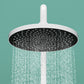 White Round Metal Shower Faucet Valve Included Shower Head Shower on Wall Clearhalo 'Bathroom Remodel & Bathroom Fixtures' 'Home Improvement' 'home_improvement' 'home_improvement_shower_faucets' 'Shower Faucets & Systems' 'shower_faucets' 'Showers & Bathtubs Plumbing' 'Showers & Bathtubs' 6246283