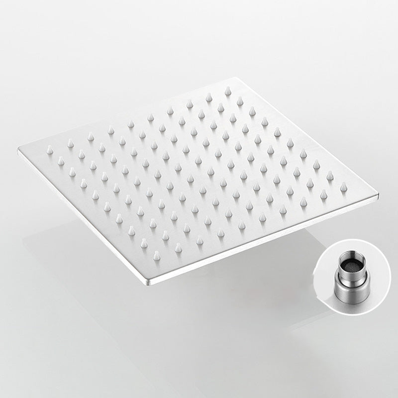 Ceiling Mounted Metal Shower Head Modern Home Fixed Shower Head 8"L x 8"W Square Clearhalo 'Bathroom Remodel & Bathroom Fixtures' 'Home Improvement' 'home_improvement' 'home_improvement_shower_heads' 'Shower Heads' 'shower_heads' 'Showers & Bathtubs Plumbing' 'Showers & Bathtubs' 6246849