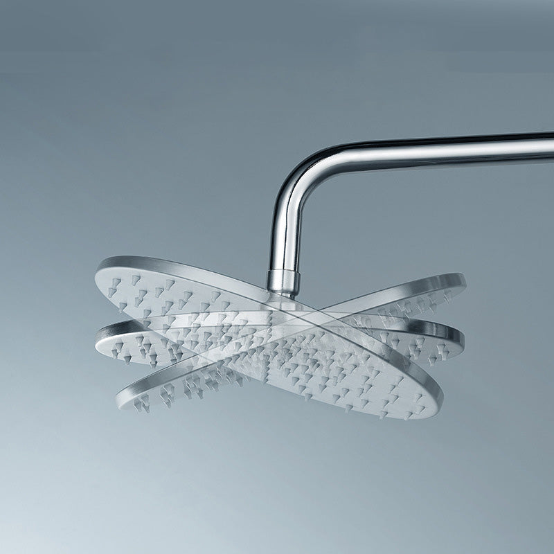 Ceiling Mounted Metal Shower Head Modern Home Fixed Shower Head Clearhalo 'Bathroom Remodel & Bathroom Fixtures' 'Home Improvement' 'home_improvement' 'home_improvement_shower_heads' 'Shower Heads' 'shower_heads' 'Showers & Bathtubs Plumbing' 'Showers & Bathtubs' 6246853