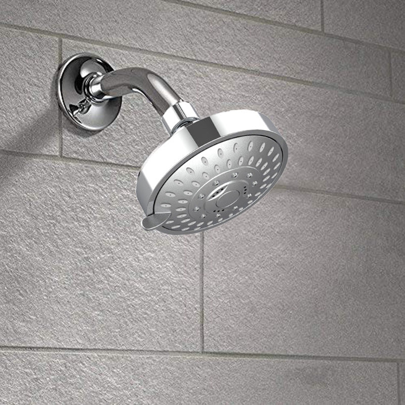 Wall Mounted Metal Shower Head Modern Round Fixed Shower Head Round Clearhalo 'Bathroom Remodel & Bathroom Fixtures' 'Home Improvement' 'home_improvement' 'home_improvement_shower_heads' 'Shower Heads' 'shower_heads' 'Showers & Bathtubs Plumbing' 'Showers & Bathtubs' 6246870