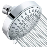 Wall Mounted Metal Shower Head Modern Round Fixed Shower Head Clearhalo 'Bathroom Remodel & Bathroom Fixtures' 'Home Improvement' 'home_improvement' 'home_improvement_shower_heads' 'Shower Heads' 'shower_heads' 'Showers & Bathtubs Plumbing' 'Showers & Bathtubs' 6246874