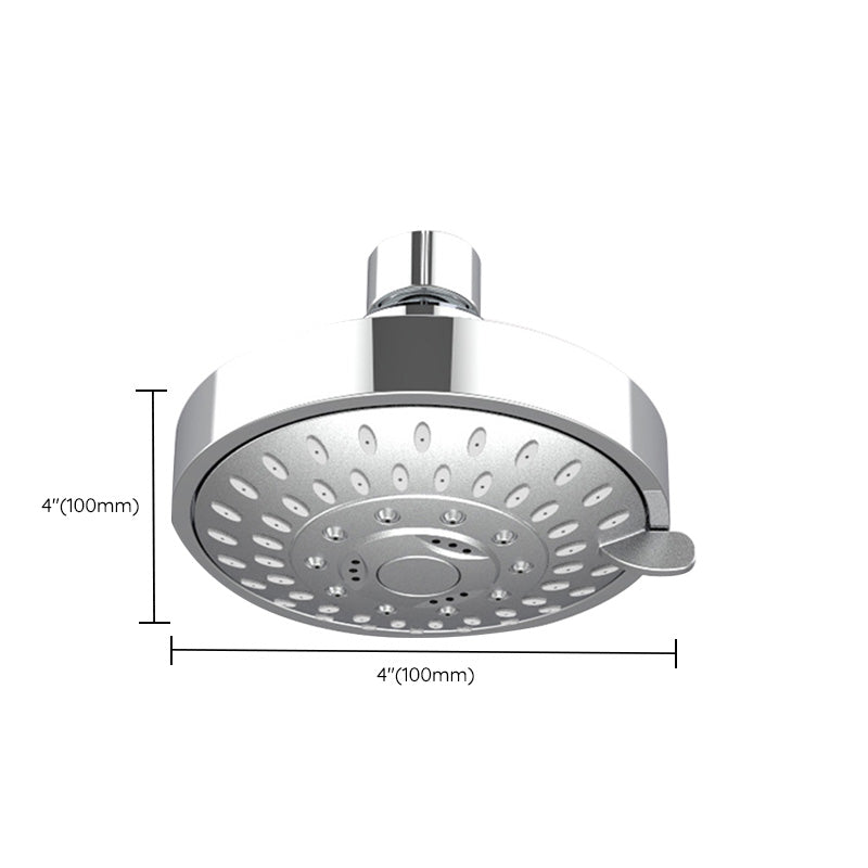 Wall Mounted Metal Shower Head Modern Round Fixed Shower Head Clearhalo 'Bathroom Remodel & Bathroom Fixtures' 'Home Improvement' 'home_improvement' 'home_improvement_shower_heads' 'Shower Heads' 'shower_heads' 'Showers & Bathtubs Plumbing' 'Showers & Bathtubs' 6246878