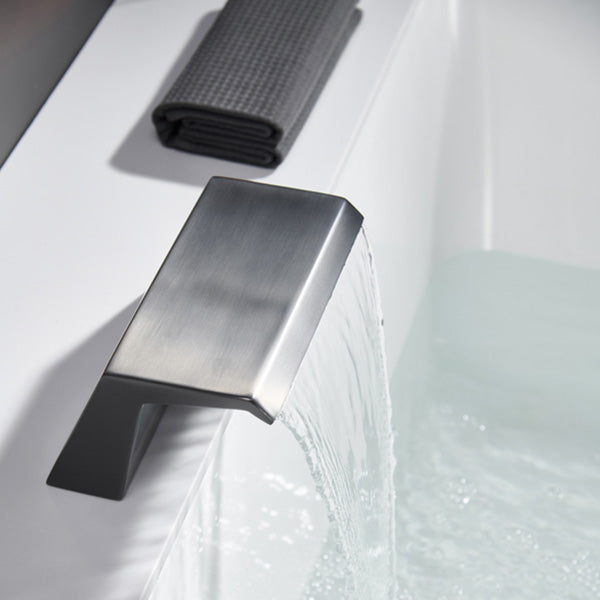 Modern Roman Bathtub Faucet Two Handle Copper Roman Tub Faucet Set Clearhalo 'Bathroom Remodel & Bathroom Fixtures' 'Bathtub Faucets' 'bathtub_faucets' 'Home Improvement' 'home_improvement' 'home_improvement_bathtub_faucets' 6248618