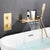 Modern Bathroom Faucet Copper Wall Mounted Waterfall Bathtub Faucet Gold Clearhalo 'Bathroom Remodel & Bathroom Fixtures' 'Bathtub Faucets' 'bathtub_faucets' 'Home Improvement' 'home_improvement' 'home_improvement_bathtub_faucets' 6248629