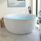 Modern Round Acrylic Bathtub Center Drain and Overflow Trim Tub White 53"L x 53"W x 26"H Tub Clearhalo 'Bathroom Remodel & Bathroom Fixtures' 'Bathtubs' 'Home Improvement' 'home_improvement' 'home_improvement_bathtubs' 'Showers & Bathtubs' 6250328