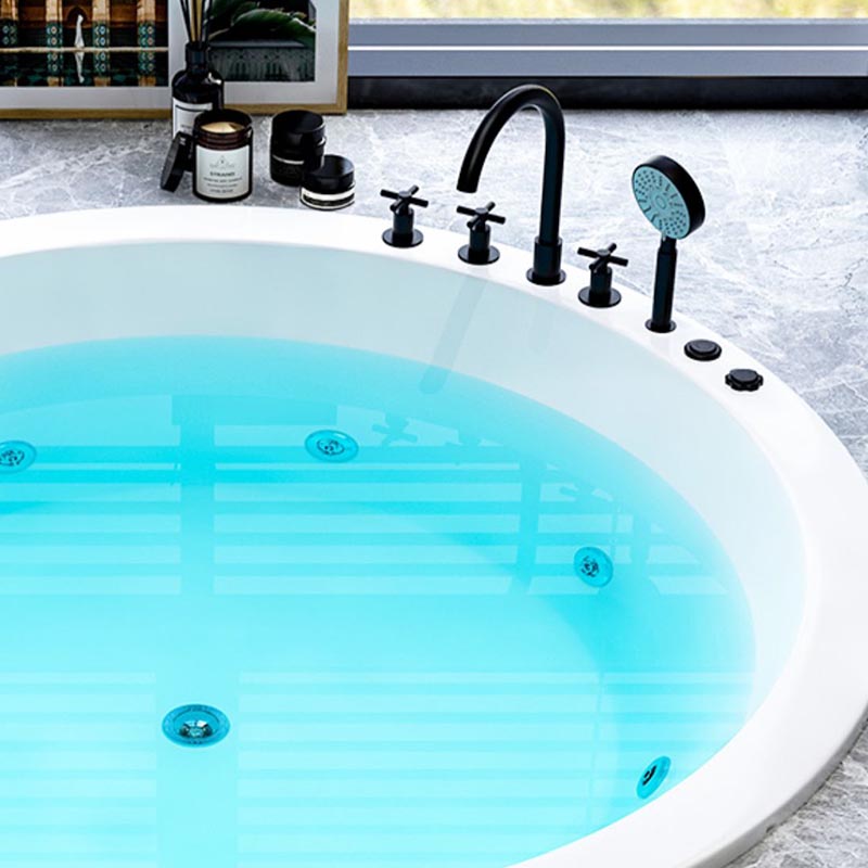 Modern Round Drop-in Bath Tub Acrylic Soaking Bathtub in White Clearhalo 'Bathroom Remodel & Bathroom Fixtures' 'Bathtubs' 'Home Improvement' 'home_improvement' 'home_improvement_bathtubs' 'Showers & Bathtubs' 6250354