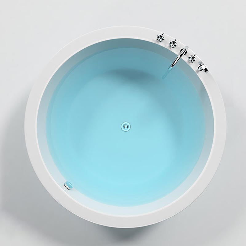 Modern Round Drop-in Bath Tub Acrylic Soaking Bathtub in White Clearhalo 'Bathroom Remodel & Bathroom Fixtures' 'Bathtubs' 'Home Improvement' 'home_improvement' 'home_improvement_bathtubs' 'Showers & Bathtubs' 6250361