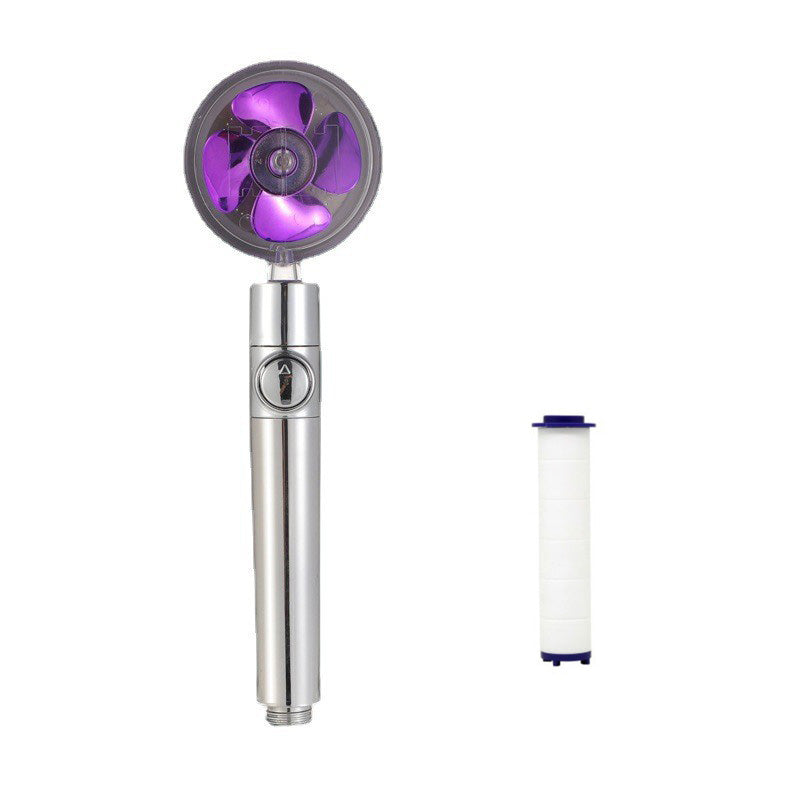 Plastic Handheld Shower Head Standard Round Spray Head with Swivel Purple With Filter Element Clearhalo 'Bathroom Remodel & Bathroom Fixtures' 'Home Improvement' 'home_improvement' 'home_improvement_shower_heads' 'Shower Heads' 'shower_heads' 'Showers & Bathtubs Plumbing' 'Showers & Bathtubs' 6254781