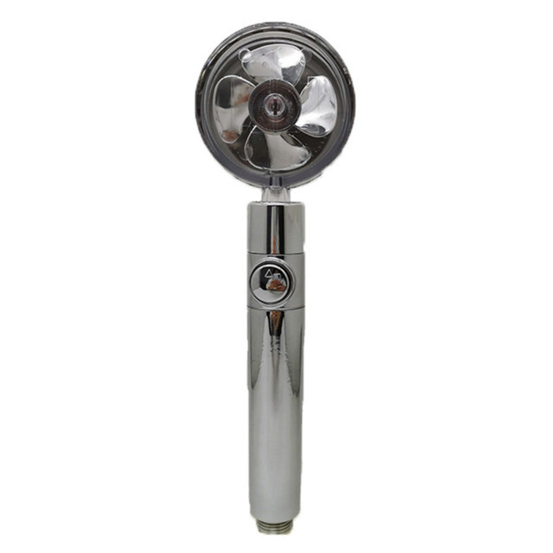 Plastic Handheld Shower Head Standard Round Spray Head with Swivel Silver Without Filter Element Clearhalo 'Bathroom Remodel & Bathroom Fixtures' 'Home Improvement' 'home_improvement' 'home_improvement_shower_heads' 'Shower Heads' 'shower_heads' 'Showers & Bathtubs Plumbing' 'Showers & Bathtubs' 6254791