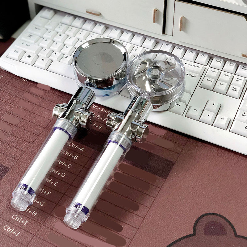 Plastic Handheld Shower Head Standard Round Spray Head with Swivel Clearhalo 'Bathroom Remodel & Bathroom Fixtures' 'Home Improvement' 'home_improvement' 'home_improvement_shower_heads' 'Shower Heads' 'shower_heads' 'Showers & Bathtubs Plumbing' 'Showers & Bathtubs' 6254792